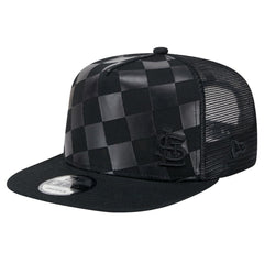 St. Louis Cardinals New Era Score Check 9FIFTY A-Frame Trucker Snapback Hat - Black Hats
