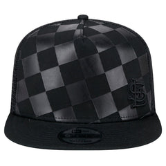 St. Louis Cardinals New Era Score Check 9FIFTY A-Frame Trucker Snapback Hat - Black Hats