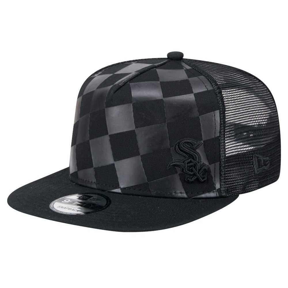 Chicago White Sox New Era Score Check 9FIFTY A-Frame Trucker Snapback Hat - Black Hats