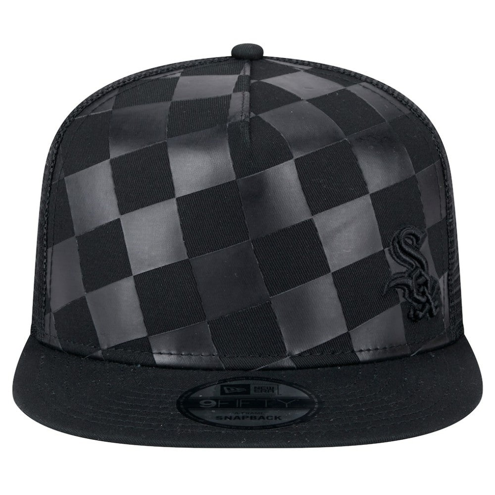 Chicago White Sox New Era Score Check 9FIFTY A-Frame Trucker Snapback Hat - Black Hats