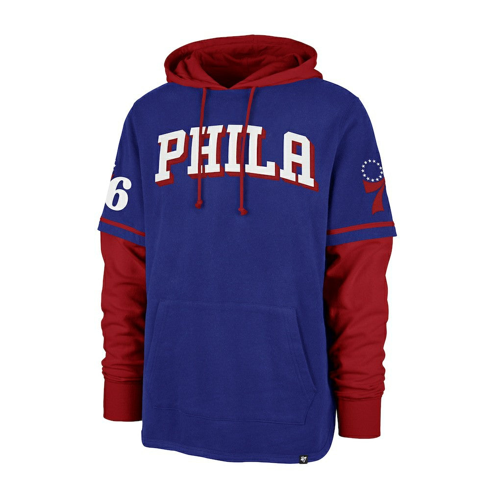 Philadelphia 76ers '47 Trifecta Shortstop Pullover Hoodie Royal