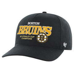 NHL Boston Bruins '47 6X Stanley Cup Champions Penalty Box Hitch Adjustable Hat - Black
