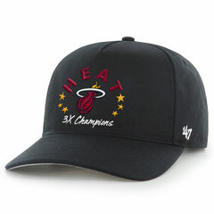 Miami Heat '47 Champs Global Star Hitch Adjustable Hat Black