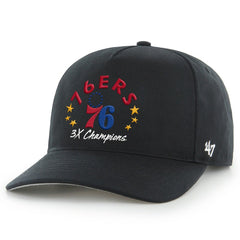 Philadelphia 76ers '47 Champs Global Star Hitch Adjustable Hat Black