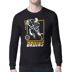 NHL Boston Bruins Starter Player Grid Long Sleeve T-Shirt - Black