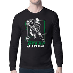 NHL Dallas Stars Starter Player Grid Long Sleeve T-Shirt - Black