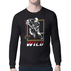 NHL Minnesota Wild Starter Player Grid Long Sleeve T-Shirt - Black