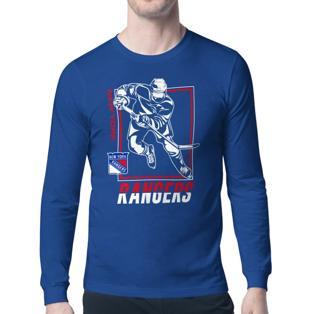NHL New York Rangers Starter Player Grid Long Sleeve T-Shirt - Blue
