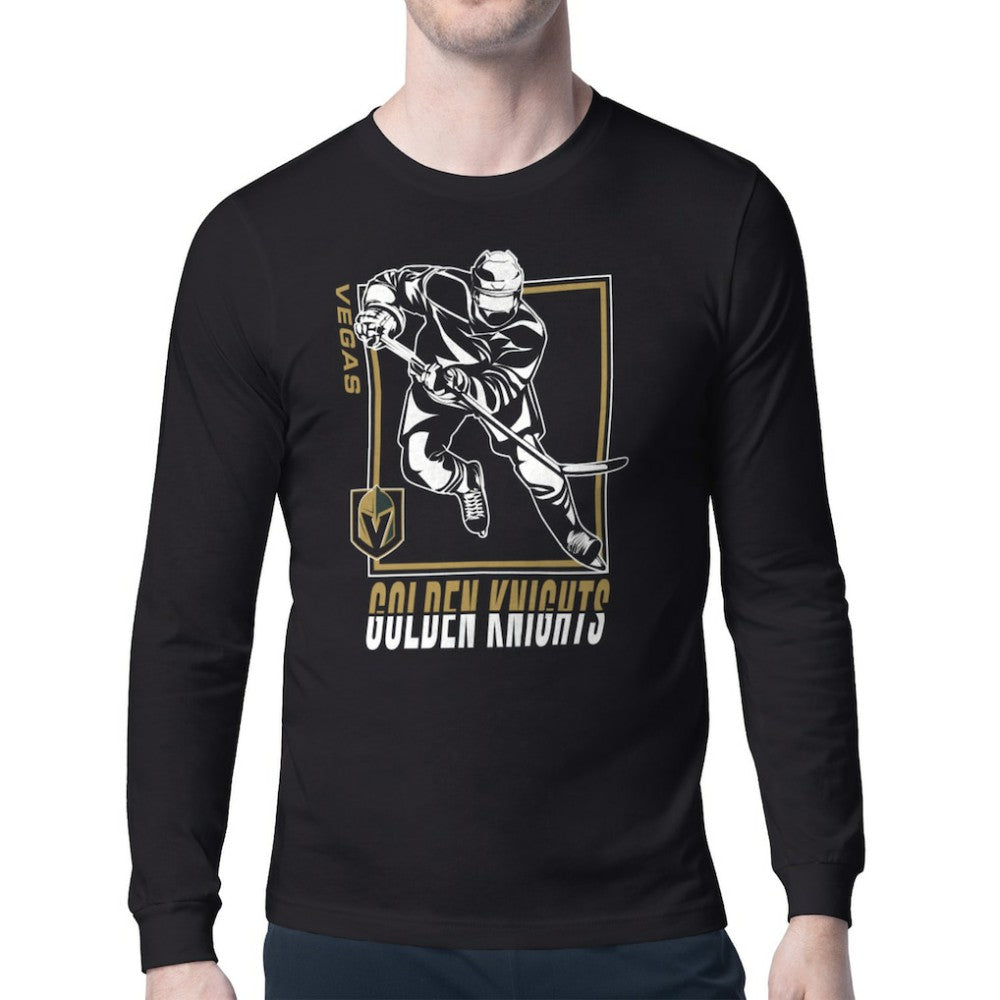 NHL Vegas Golden Knights Starter Player Grid Long Sleeve T-Shirt - Black