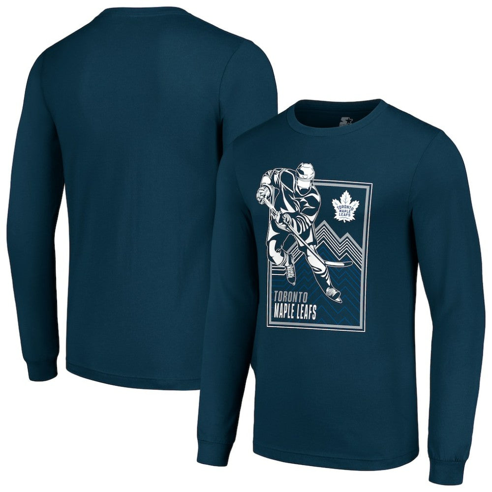 NHL Toronto Maple Leafs Starter Player Grid Long Sleeve T-Shirt - Blue