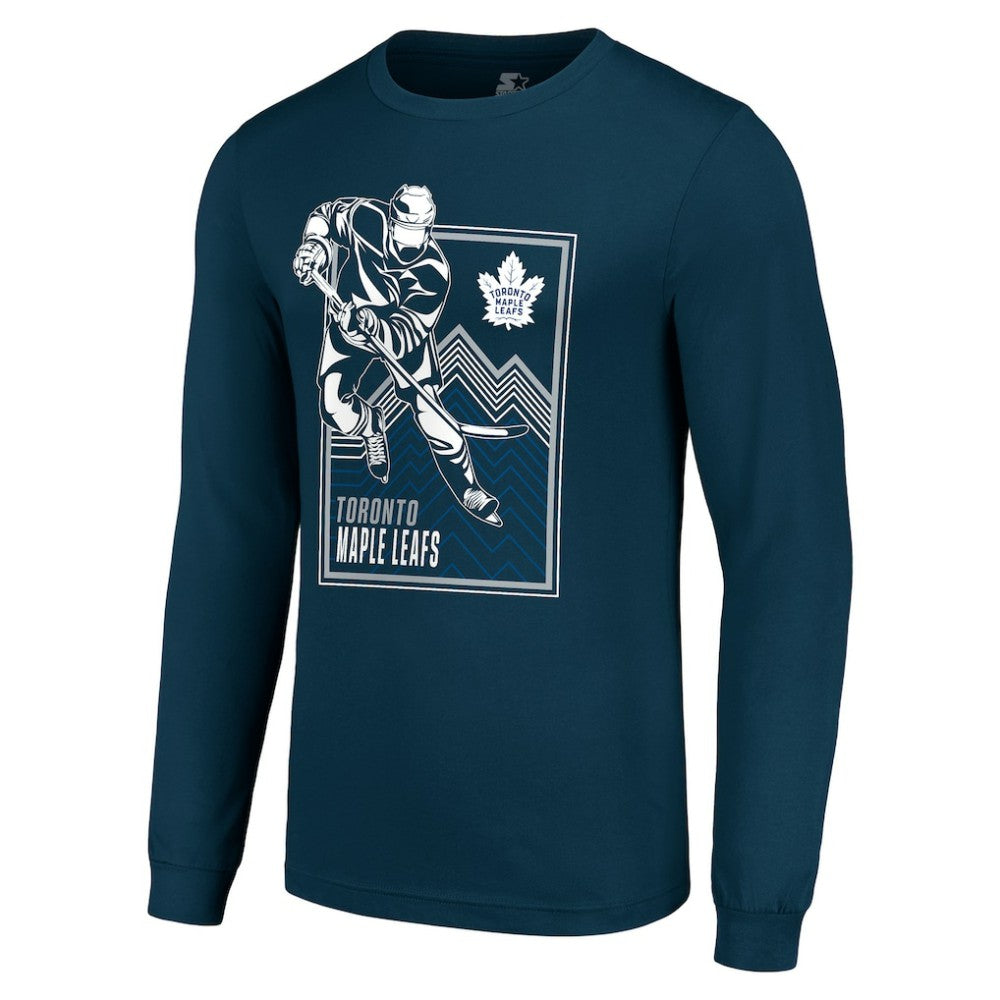 NHL Toronto Maple Leafs Starter Player Grid Long Sleeve T-Shirt - Blue