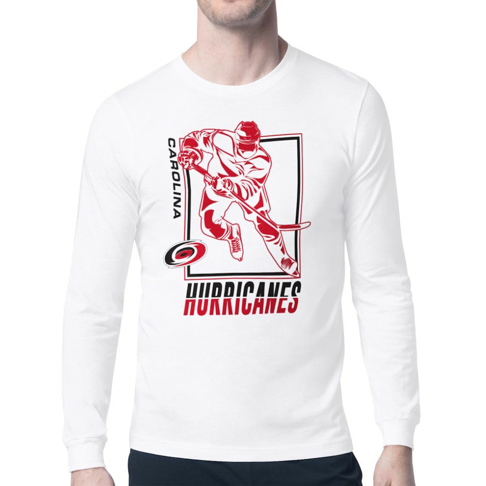 NHL Carolina Hurricanes Starter Player Grid Long Sleeve T-Shirt - White