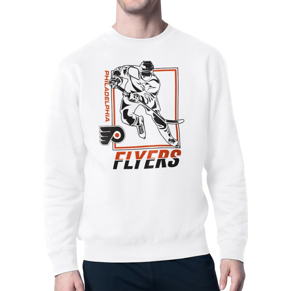 NHL Philadelphia Flyers Starter Player Grid Fleece Pullover Sweatshirt - White