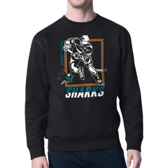 NHL San Jose Sharks Starter Player Grid Fleece Pullover Sweatshirt - Black