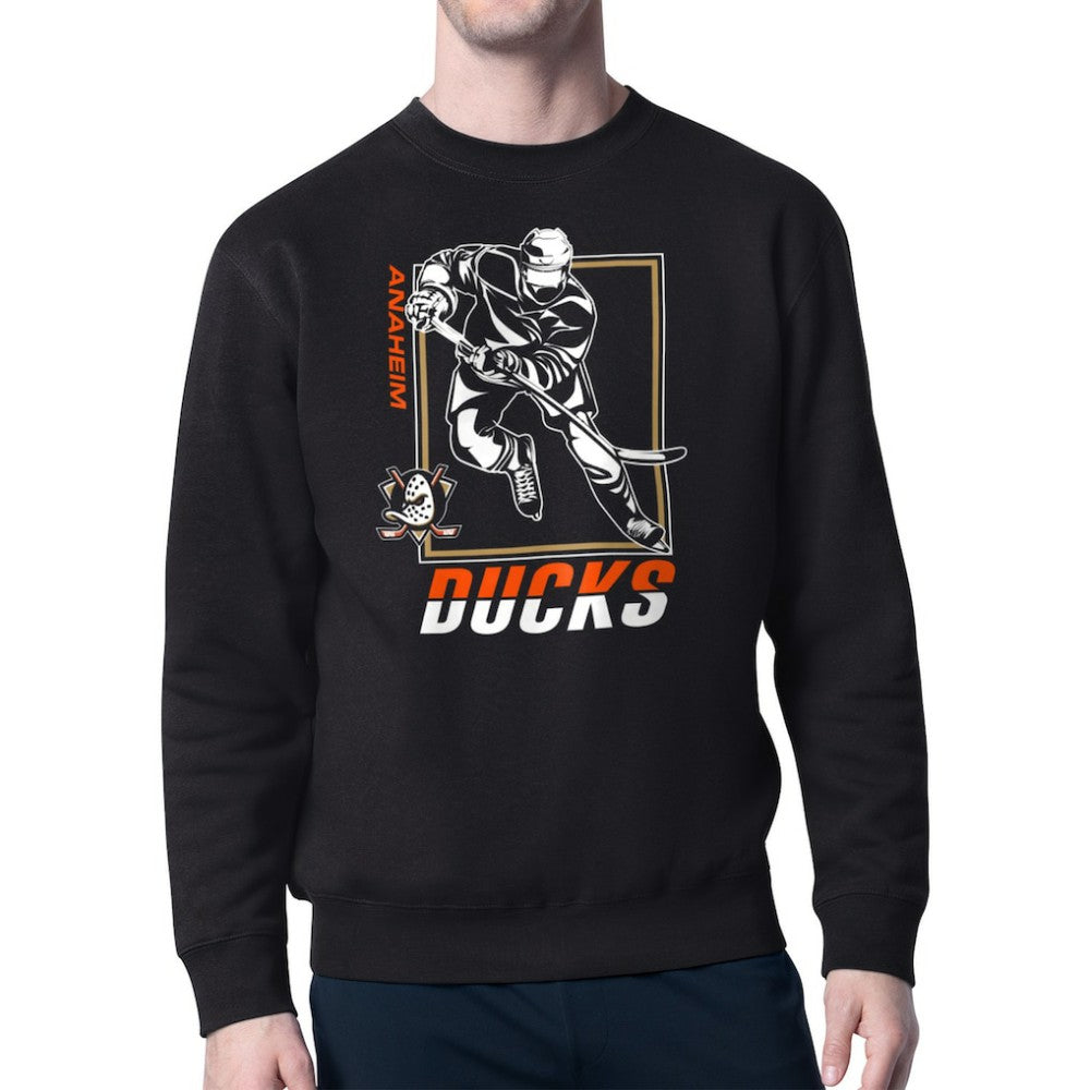 NHL Anaheim Ducks Starter Player Grid Fleece Pullover Sweatshirt - Black