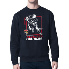 NHL Florida Panthers Starter Player Grid Fleece Pullover Sweatshirt - Navy