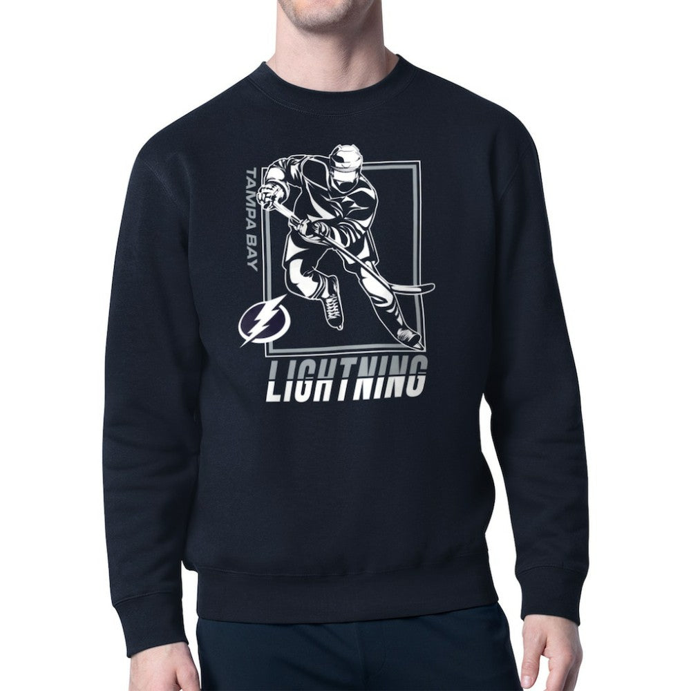 NHL Tampa Bay Lightning Starter Player Grid Fleece Pullover Sweatshirt - Navy