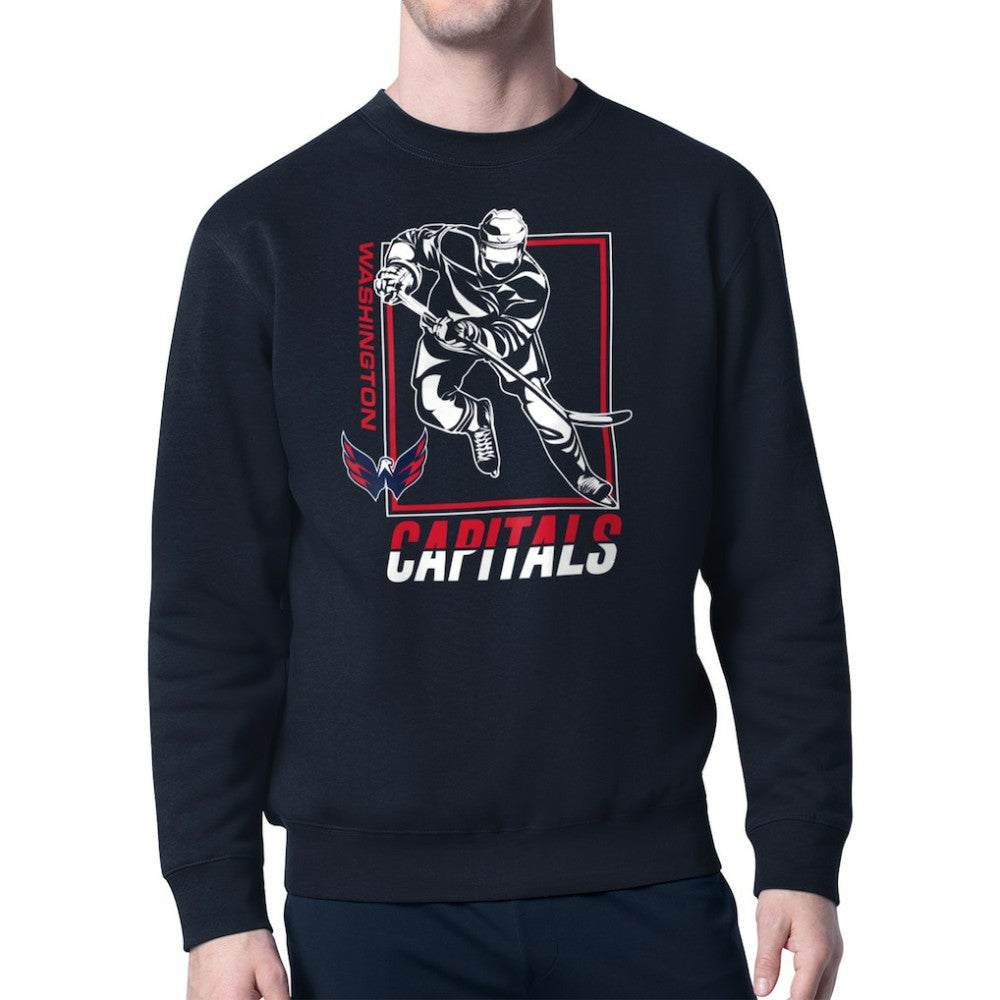 NHL Washington Capitals Starter Player Grid Fleece Pullover Sweatshirt - Navy