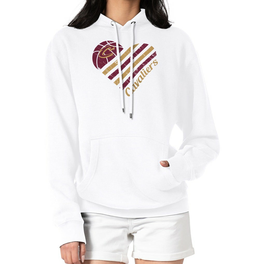 Cleveland Cavaliers G-III 4Her by Carl Banks Women's Heart Pullover Hoodie - White