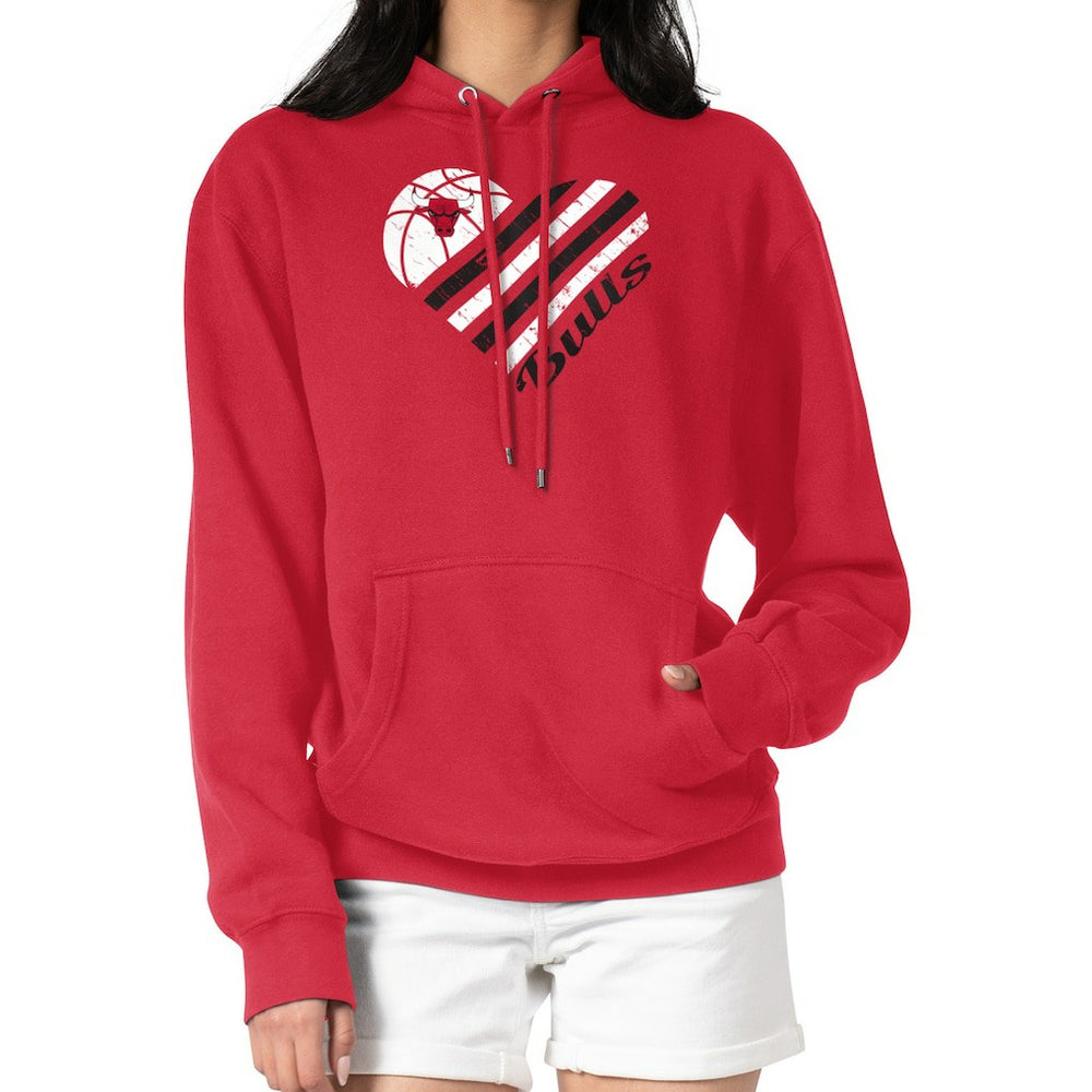 Chicago Bulls G-III 4Her by Carl Banks Women's Heart Pullover Hoodie - Red
