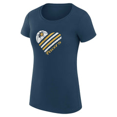 Indiana Pacers G-III 4Her by Carl Banks Women's Super-Slim Fit Lightweight Heart T-Shirt Navy