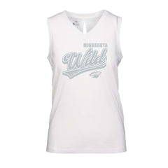 NHL Minnesota Wild Levelwear Women's Paisley Sweep V-Neck Tank Top - White