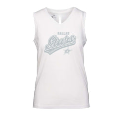 NHL Dallas Stars Levelwear Women's Paisley Sweep V-Neck Tank Top - White