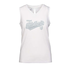 NHL Vegas Golden Knights Levelwear Women's Paisley Sweep V-Neck Tank Top - White