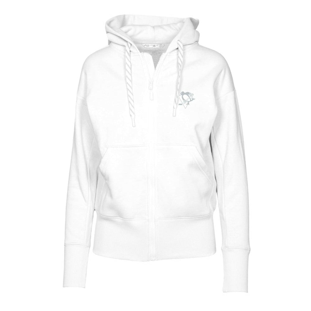 NHL Pittsburgh Penguins Levelwear Women's Gardinia Core Full-Zip Hoodie Jacket - White