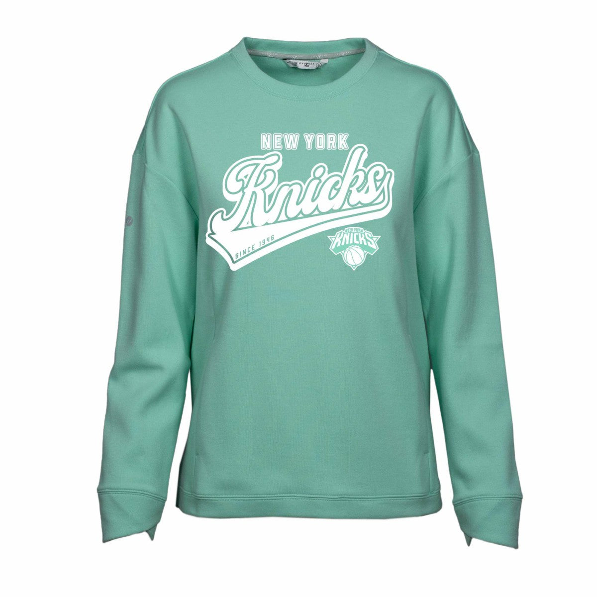 New York Knicks Levelwear Women's Fiona Sweep Pullover Sweatshirt Mint