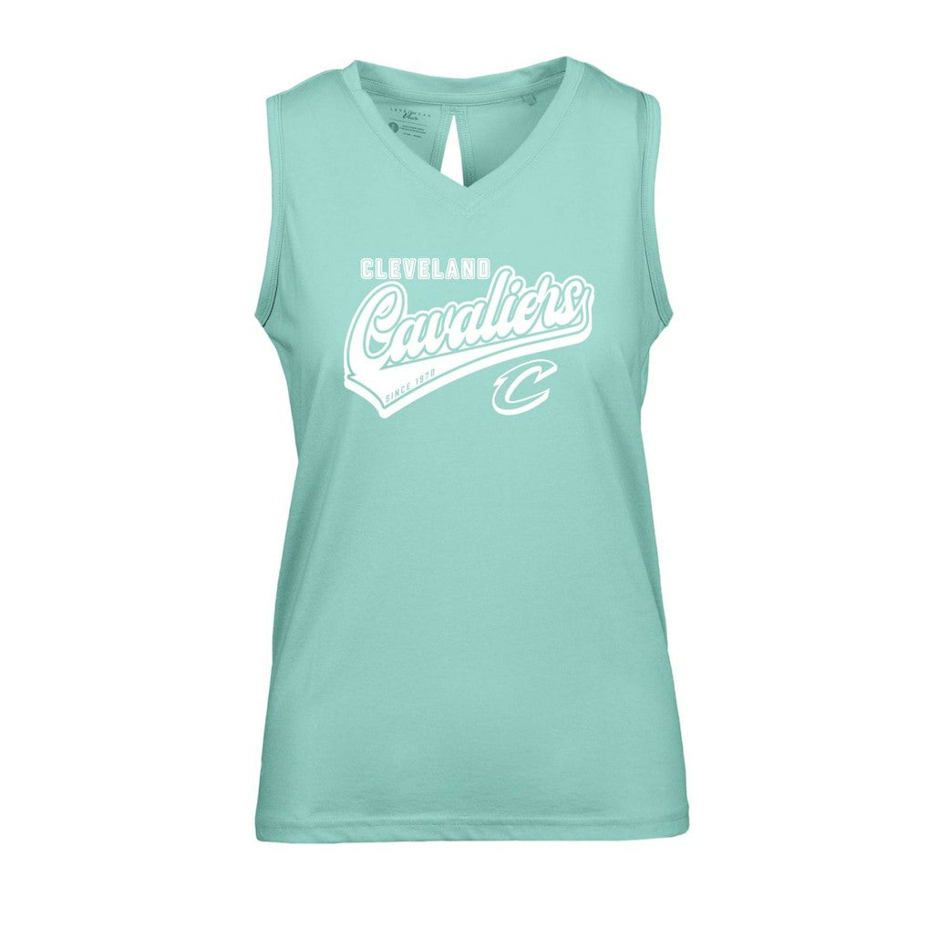 Cleveland Cavaliers Levelwear Women's Paisley Sweep V-Neck Tank Top Mint