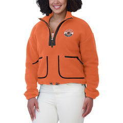NHL Philadelphia Flyers WEAR by Erin Andrews Women's Polar Fleece Half-Zip Jacket - Orange