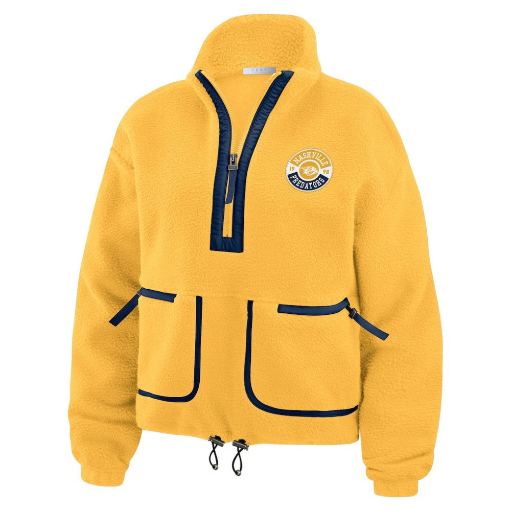 NHL Nashville Predators WEAR by Erin Andrews Women's Polar Fleece Half-Zip Jacket - Gold