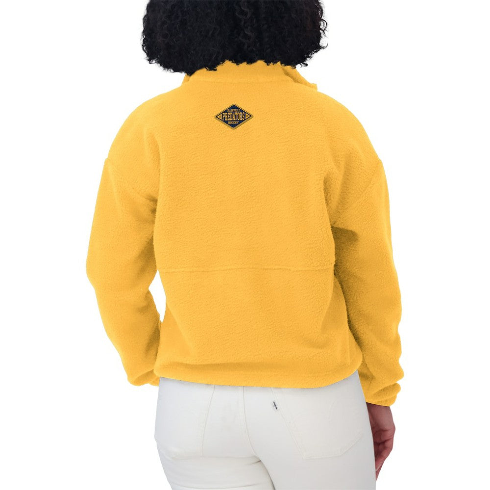 NHL Nashville Predators WEAR by Erin Andrews Women's Polar Fleece Half-Zip Jacket - Gold