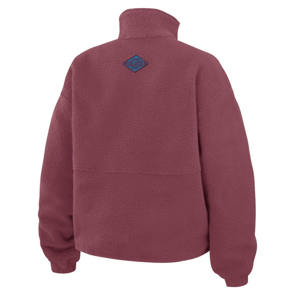 NHL Colorado Avalanche WEAR by Erin Andrews Women's Polar Fleece Half-Zip Jacket - Burgundy