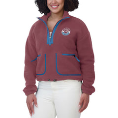 NHL Colorado Avalanche WEAR by Erin Andrews Women's Polar Fleece Half-Zip Jacket - Burgundy