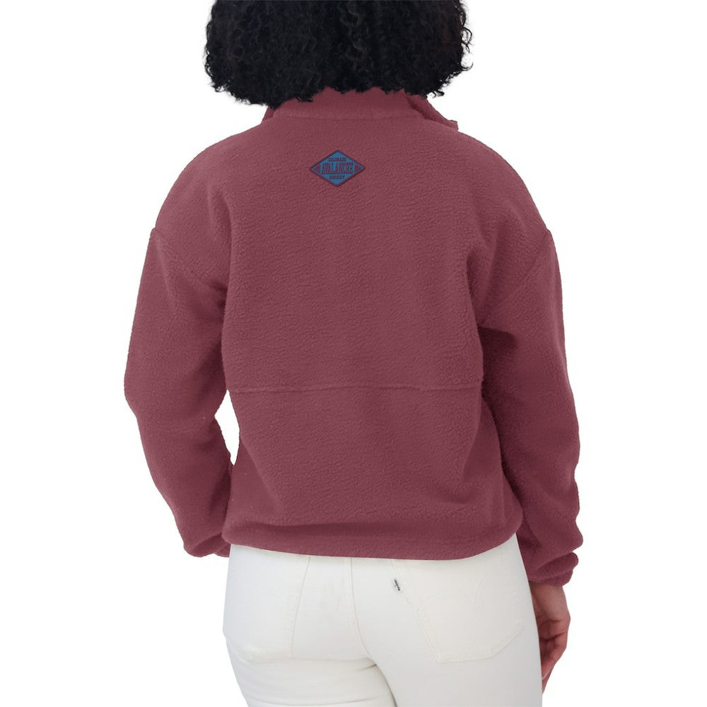 NHL Colorado Avalanche WEAR by Erin Andrews Women's Polar Fleece Half-Zip Jacket - Burgundy