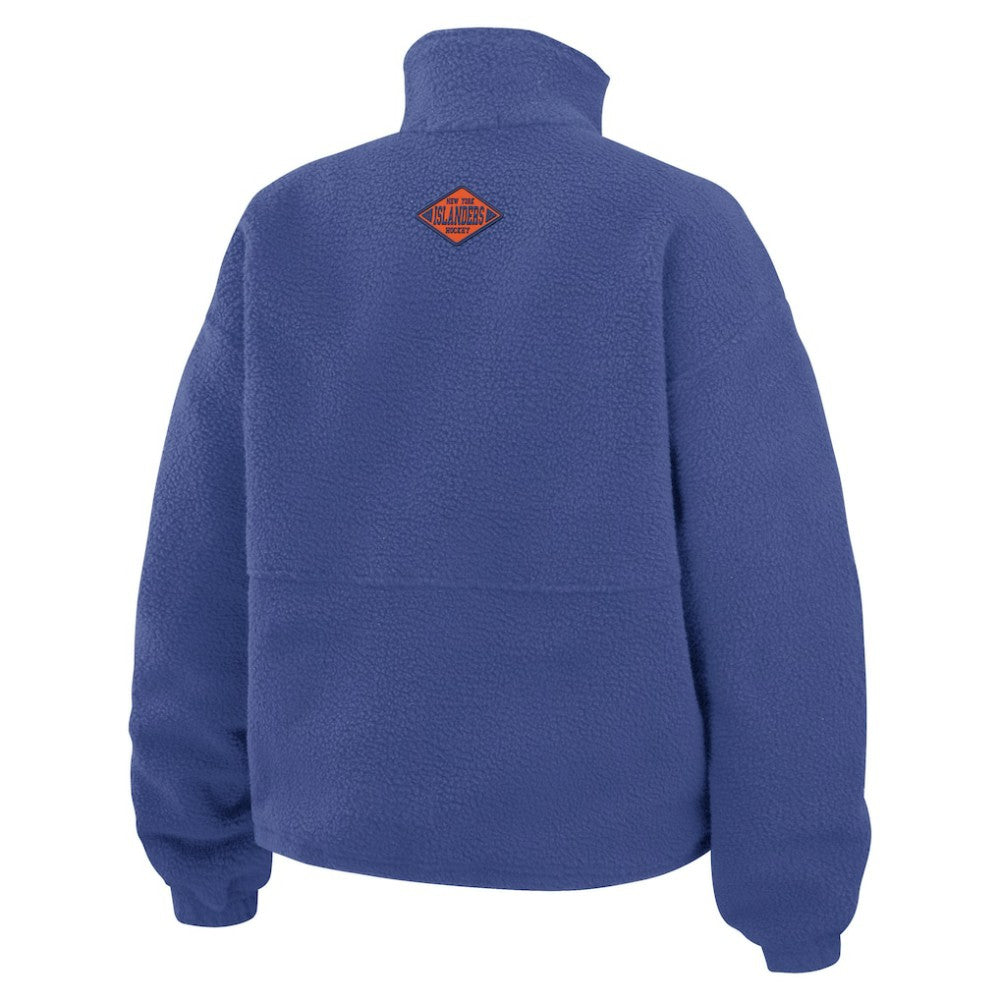 NHL New York Islanders WEAR by Erin Andrews Women's Polar Fleece Half-Zip Jacket - Royal
