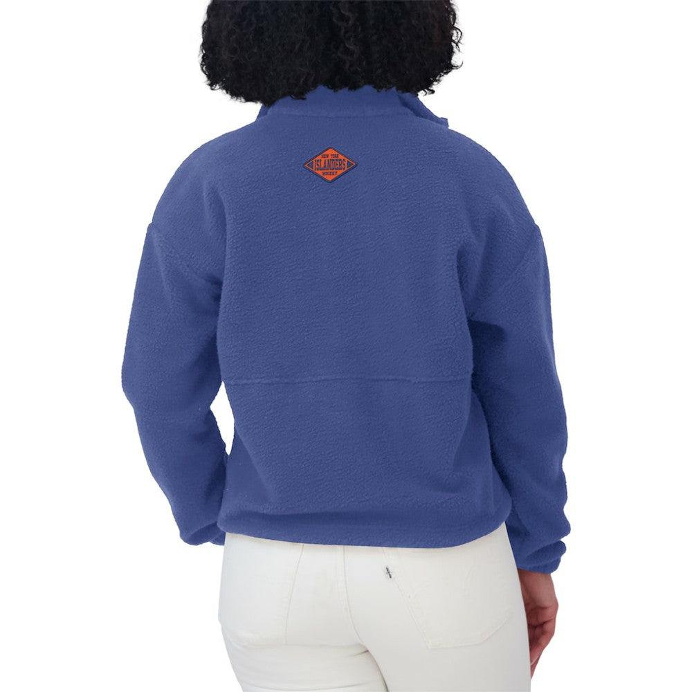 NHL New York Islanders WEAR by Erin Andrews Women's Polar Fleece Half-Zip Jacket - Royal