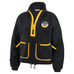 NHL Pittsburgh Penguins WEAR by Erin Andrews Women's Polar Fleece Half-Zip Jacket - Black