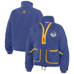 NHL St. Louis Blues WEAR by Erin Andrews Women's Polar Fleece Half-Zip Jacket - Blue