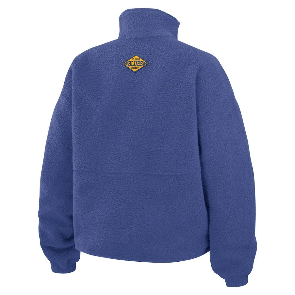 NHL St. Louis Blues WEAR by Erin Andrews Women's Polar Fleece Half-Zip Jacket - Blue