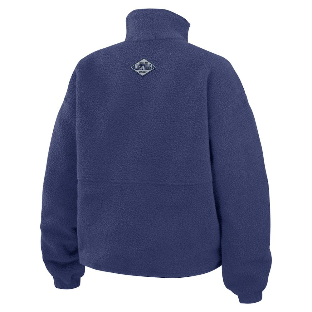 NHL Tampa Bay Lightning WEAR by Erin Andrews Women's Polar Fleece Half-Zip Jacket - Blue