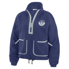 NHL Toronto Maple Leafs WEAR by Erin Andrews Women's Polar Fleece Half-Zip Jacket - Blue