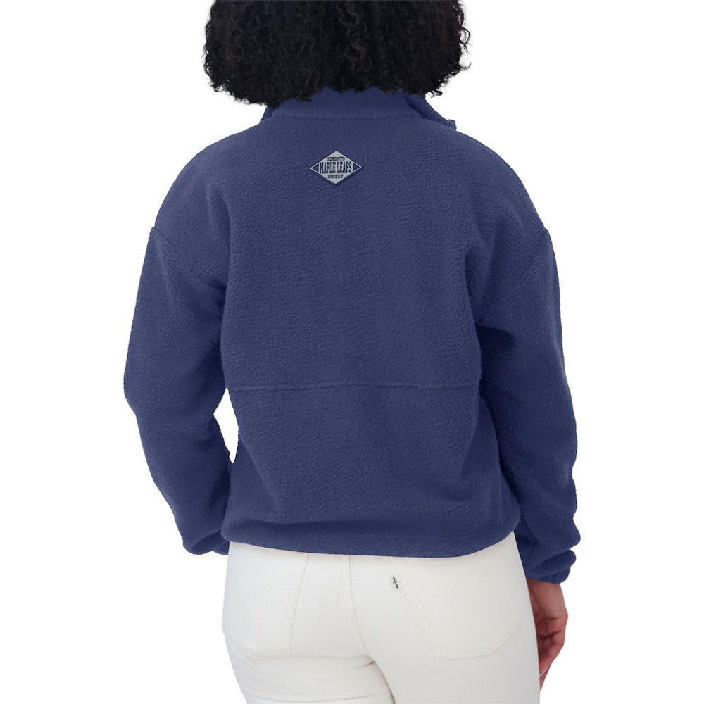 NHL Toronto Maple Leafs WEAR by Erin Andrews Women's Polar Fleece Half-Zip Jacket - Blue