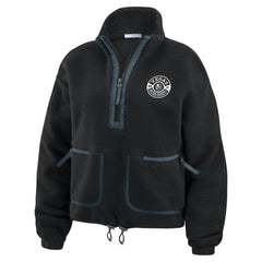 NHL Vegas Golden Knights WEAR by Erin Andrews Women's Polar Fleece Half-Zip Jacket - Black