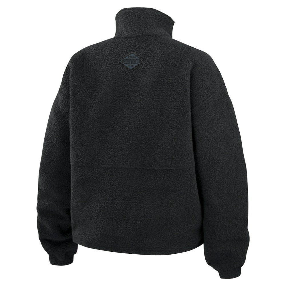 NHL Vegas Golden Knights WEAR by Erin Andrews Women's Polar Fleece Half-Zip Jacket - Black