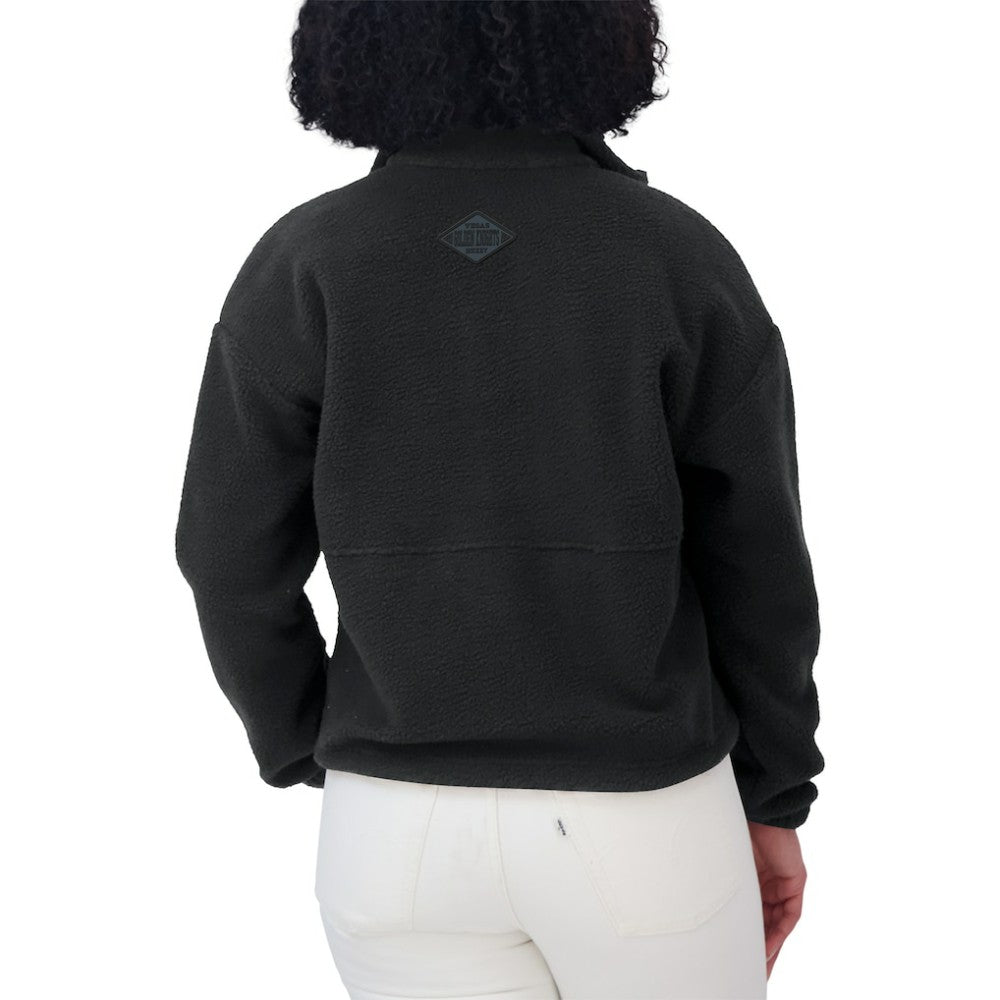 NHL Vegas Golden Knights WEAR by Erin Andrews Women's Polar Fleece Half-Zip Jacket - Black