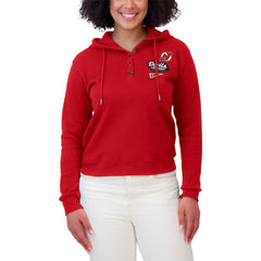 NHL New Jersey Devils WEAR by Erin Andrews Women's Waffle-Knit Pullover Hoodie - Red