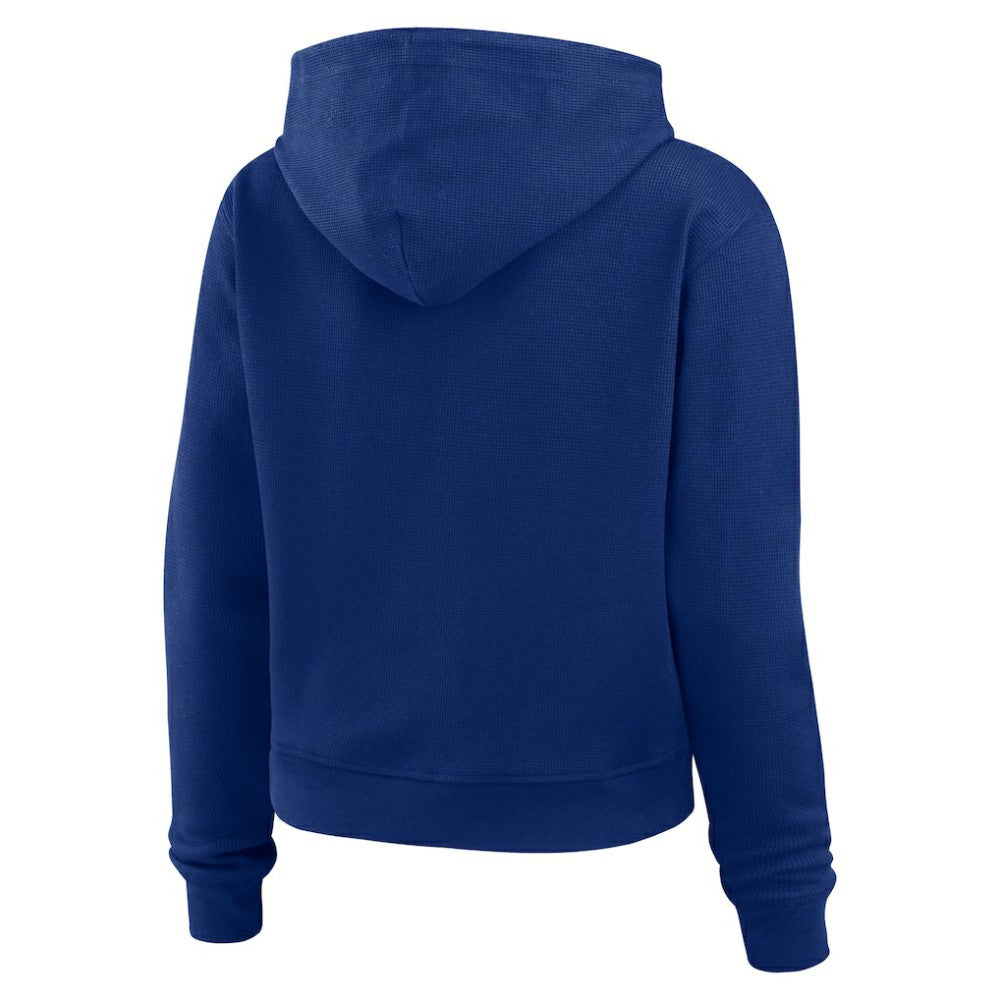 NHL St. Louis Blues WEAR by Erin Andrews Women's Waffle-Knit Pullover Hoodie - Blue